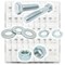 Boltsandnuts.Com Metric Class 10.9 Hex Cap Screws, Hex Nuts, Flat & Lock Washers Coarse Thread Zinc Clear - 1268 PCS Assortment Kit #360 - alternate 1
